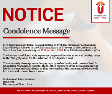 Condolence Message